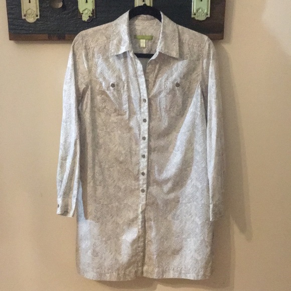 Sigred Olsen Leaf Print Tunic with Belt Size Small - Picture 3 of 12